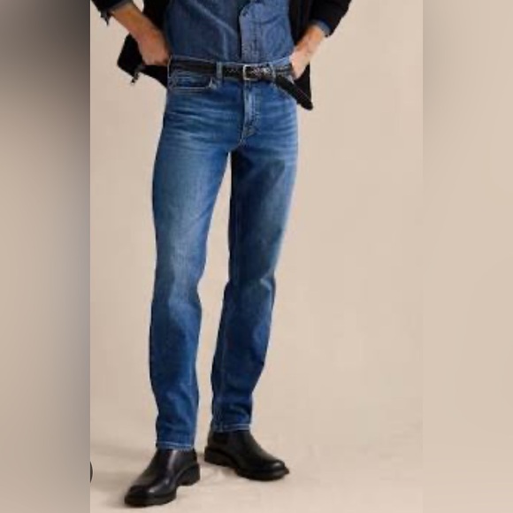 Banana Republic Other - Banana Republic Men’s Athletic Tapered Fit Dark Wash Stretch Jeans 38x32